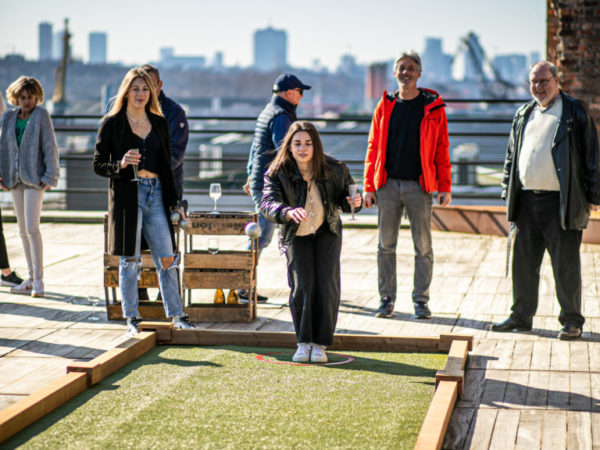 Pétanque mobile sur rooftop